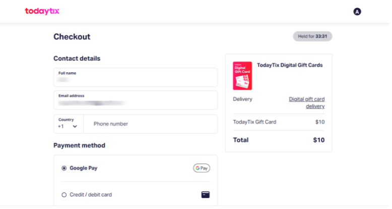 Enter your details Enter your details