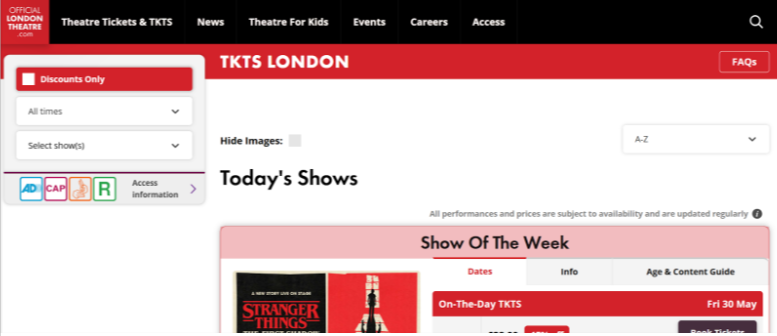 TKTS by Official London Theatre TKTS by Official London Theatre