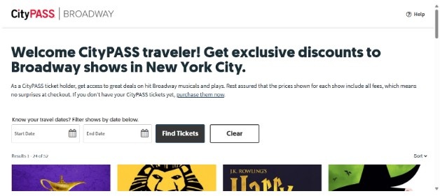 CityPASS Broadway Tickets