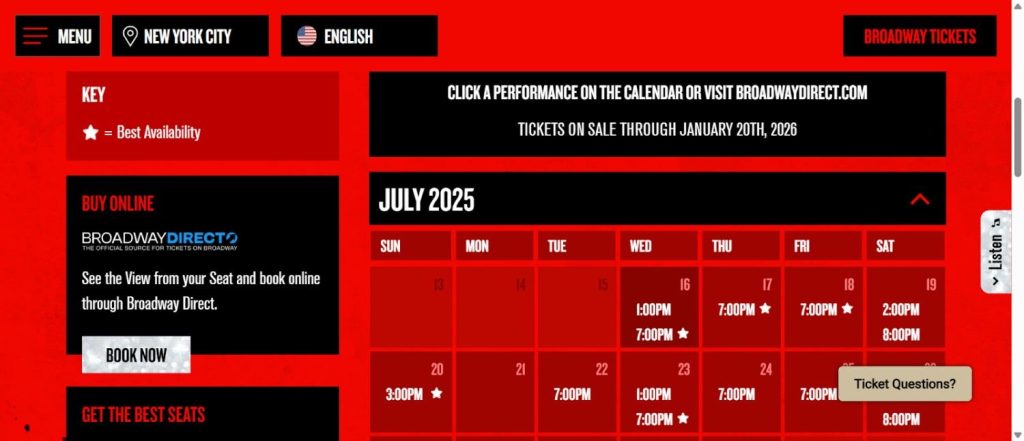MJ Broadway Tickets