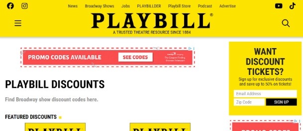  Playbill Discount 