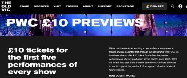 The Old Vic – PwC Previews